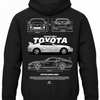 Czarna bluza z kapturem z nadrukiem Toyota Supra MK4 – wzór 2