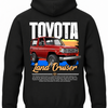 Czarna bluza z kapturem z nadrukiem Toyota Land Cruiser – wzór 2