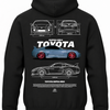 Czarna bluza z kapturem z nadrukiem Toyota Supra MK4 – wzór 1