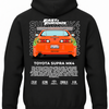 Czarna bluza z kapturem z nadrukiem Toyota Supra MK4 – wzór 3