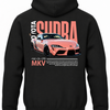 Czarna bluza z kapturem z nadrukiem Toyota Supra MKV