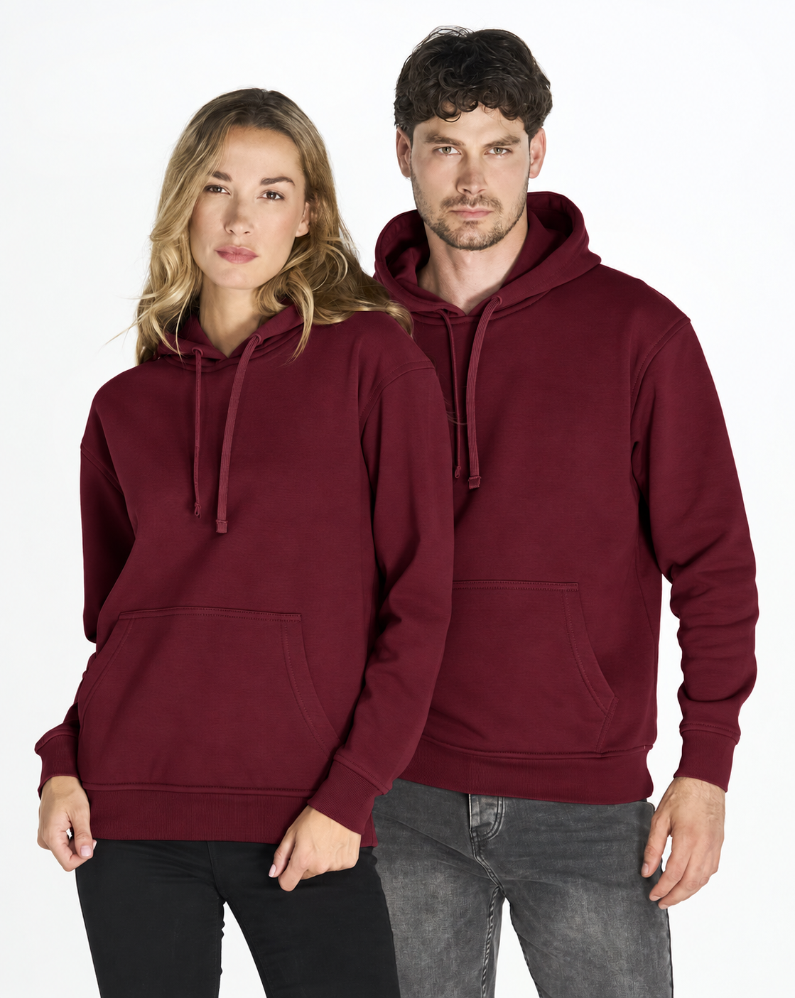 Bluza z własnym nadrukiem kangurka 290gramów unisex Burgund