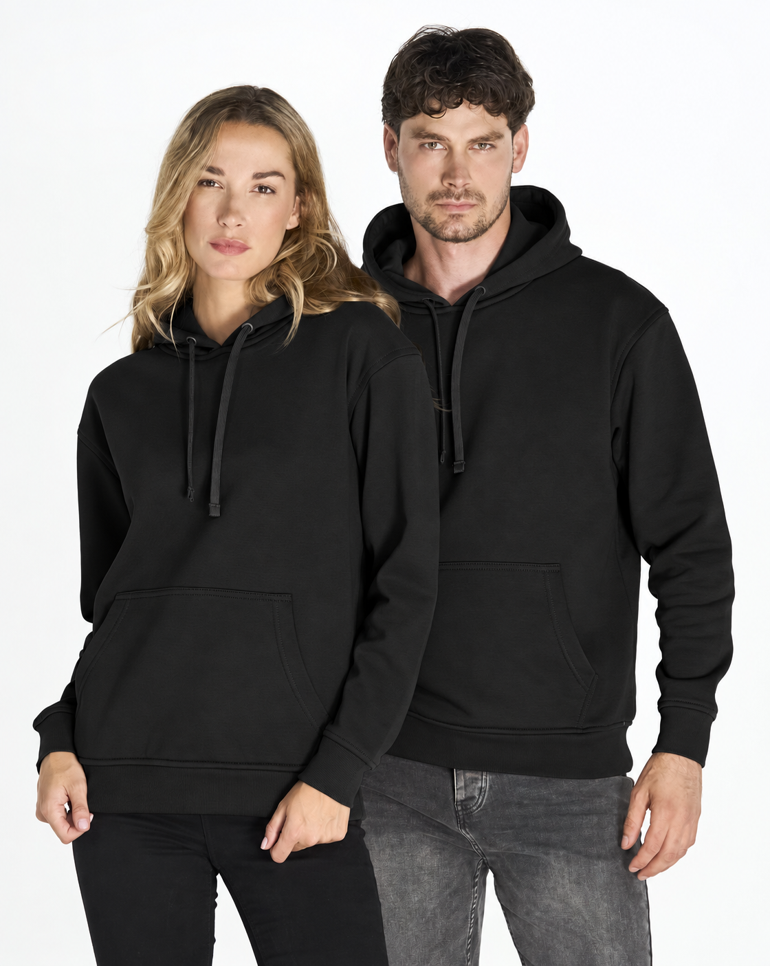 Bluza z własnym nadrukiem kangurka 290gramów unisex Czarna