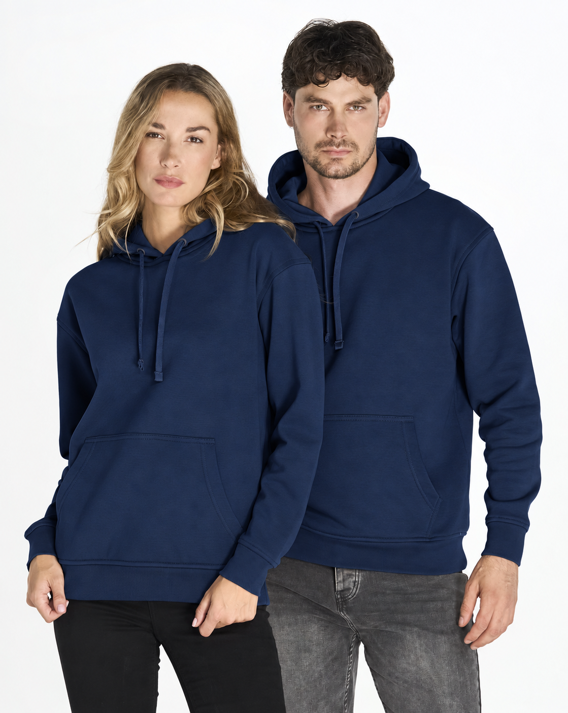 Bluza z własnym nadrukiem kangurka 290gramów unisex Granatowa