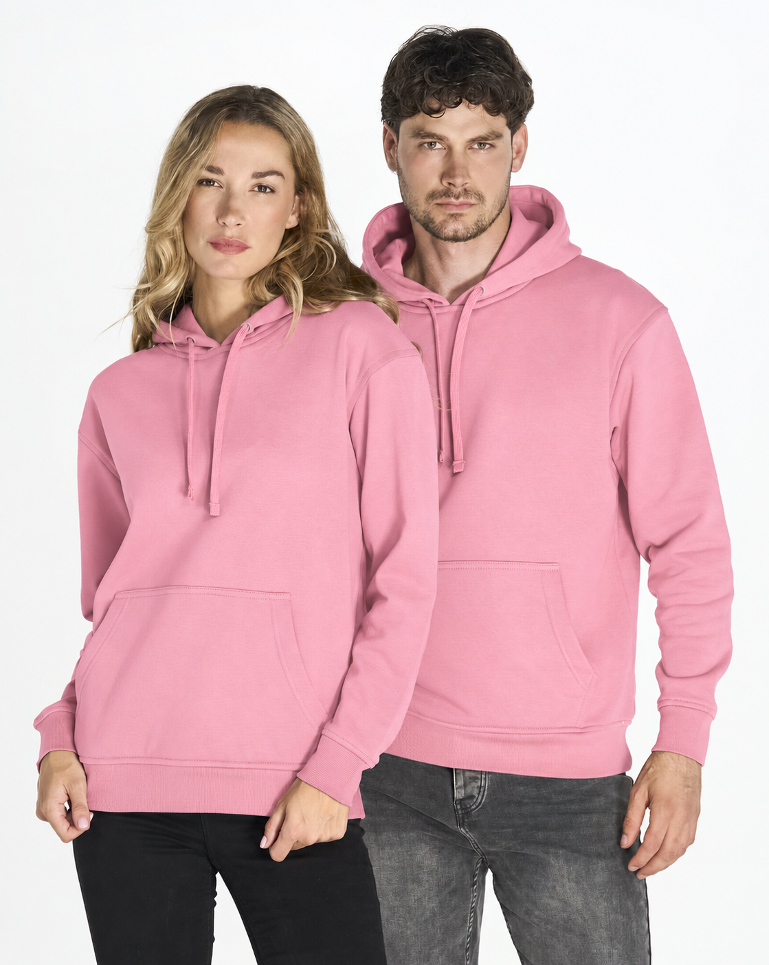 Bluza z własnym nadrukiem kangurka 290gramów unisex Rozowa