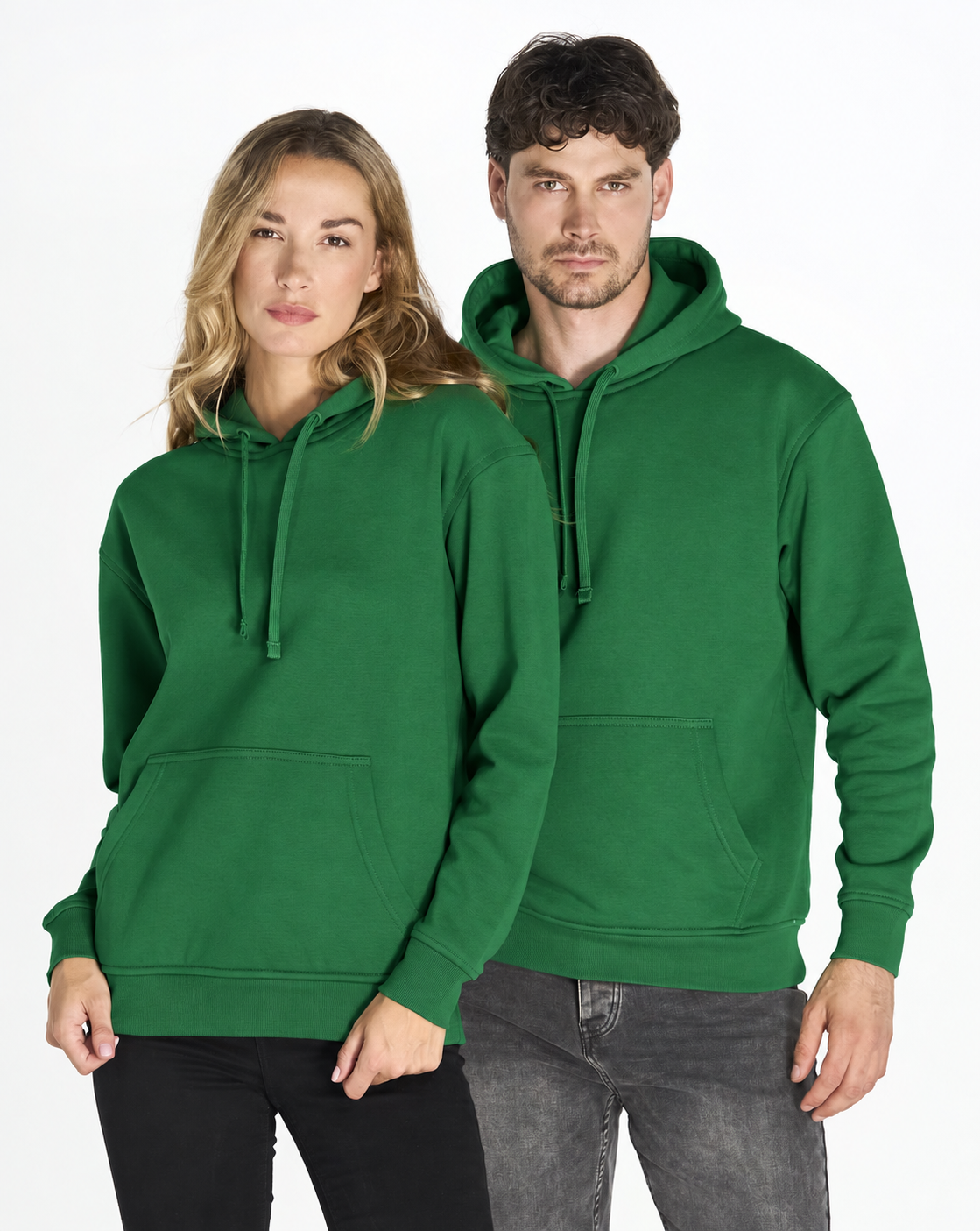 Bluza z własnym nadrukiem kangurka 290gramów unisex Zielona