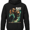 Czarna bluza Rage z kapturem i kolorową grafiką Soundchaser na plecach