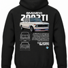 Czarna bluza z kapturem z nadrukiem samochodu BMW 2002 TII