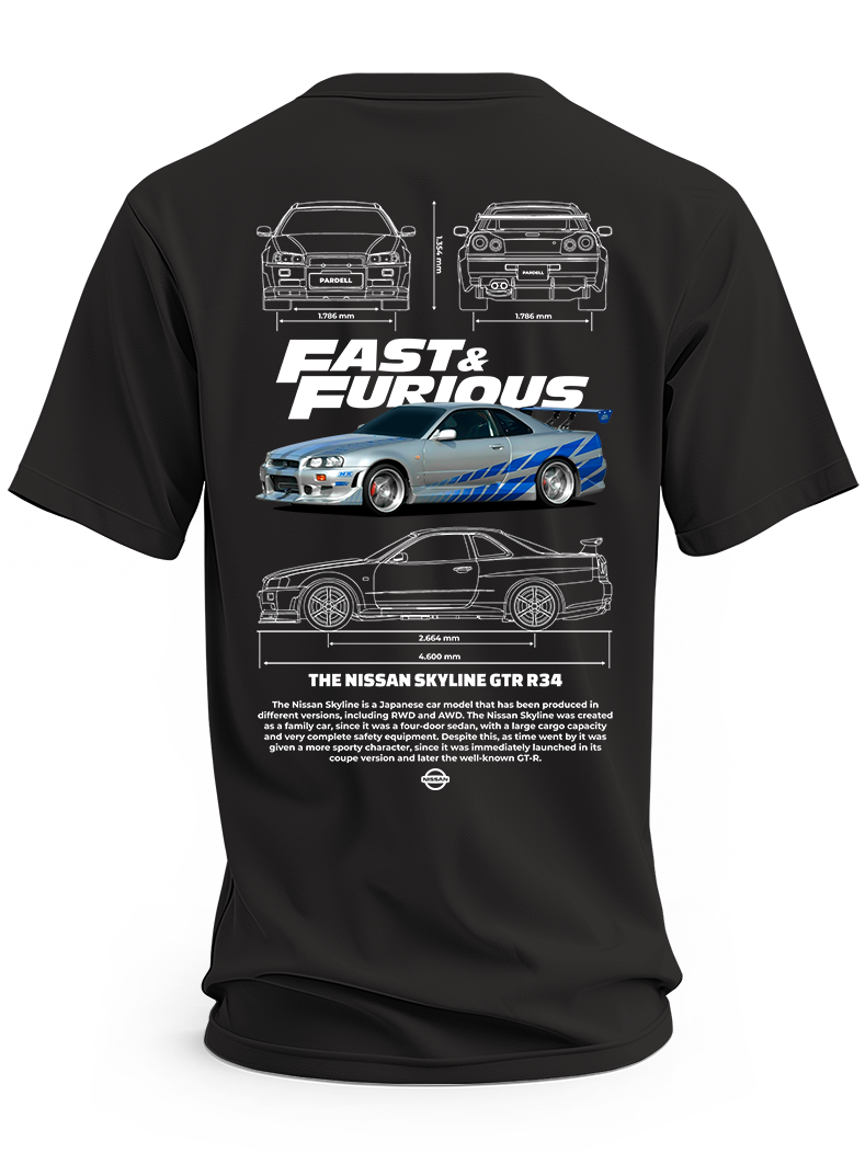 Koszulka męska Nissan GTR Fast and Furious
