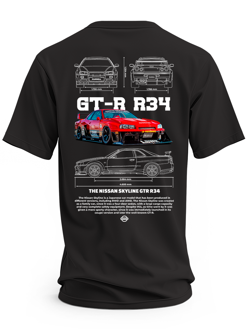 Koszulka męska Nissan GTR R34