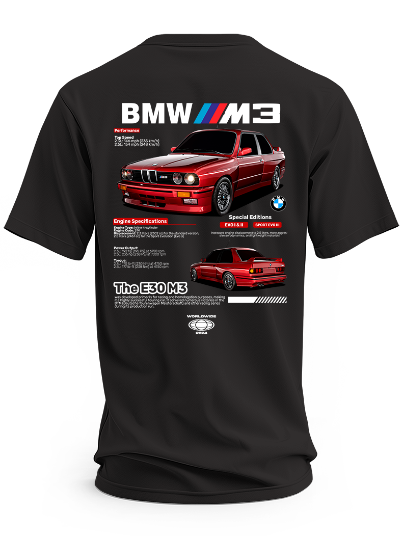 Koszulka męska BMW e30 m3
