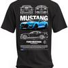 Koszulka męska Ford mustang gt500 shelby niebieski