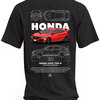 Koszulka męska Honda civic type R #1
