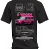 Koszulka męska Mercedes G-wagen różowy
