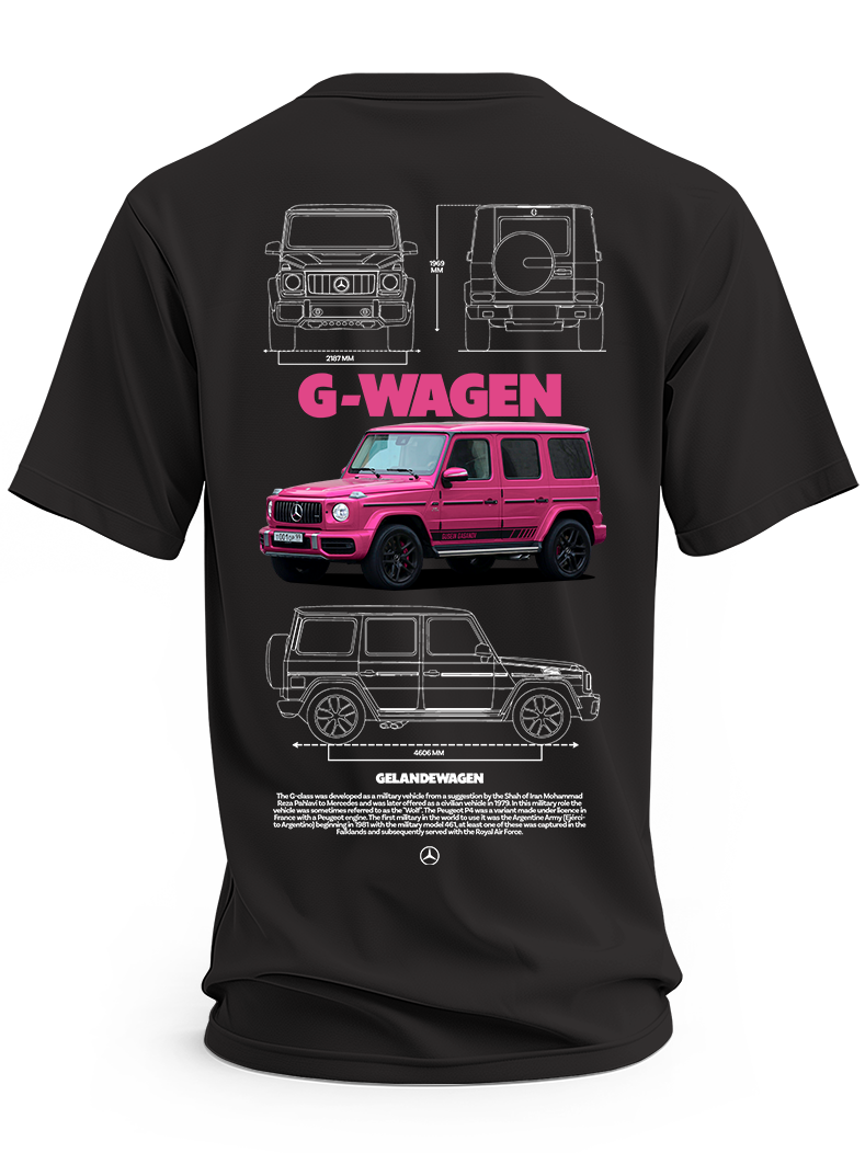 Koszulka męska Mercedes G-wagen różowy