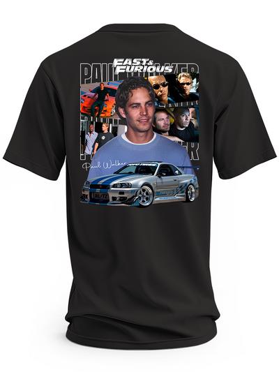 Koszulka męska Nissan GTR skyline Paul Walker