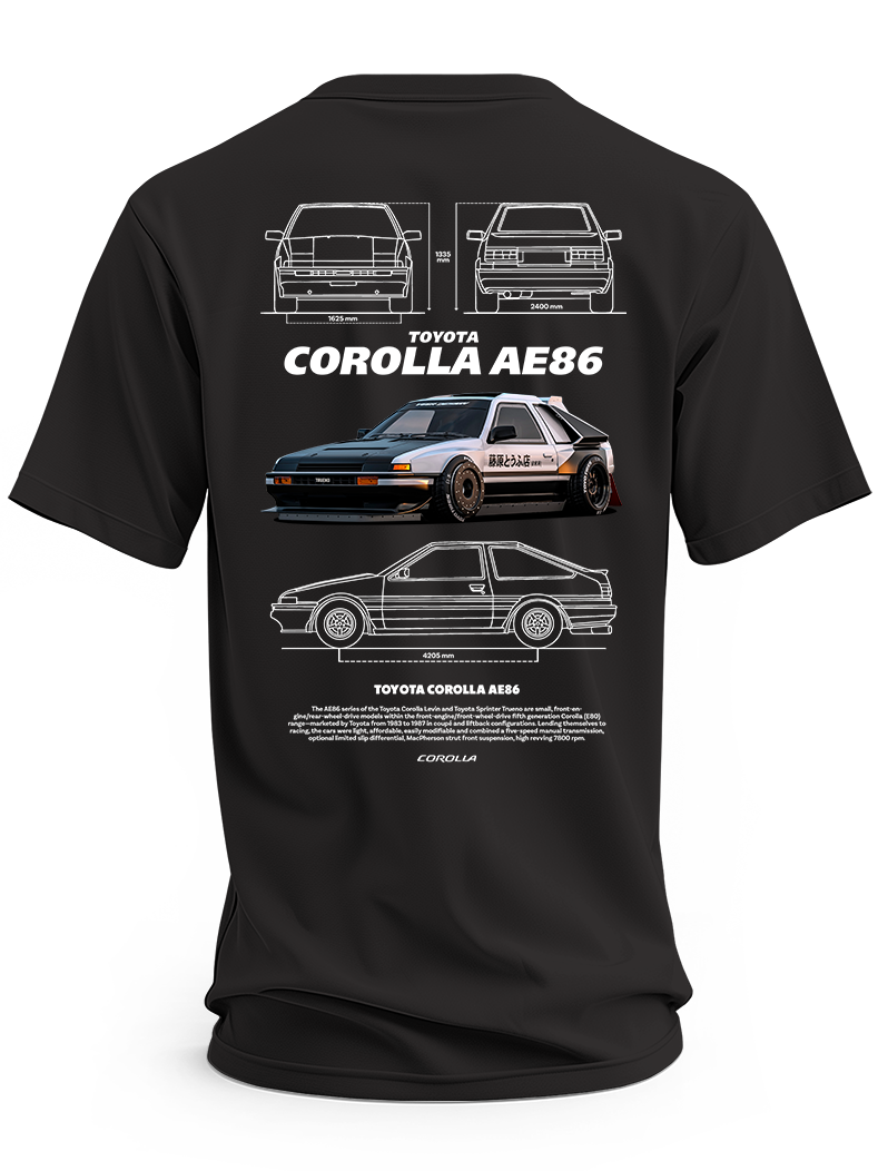 Koszulka męska Toyota Corolla AE86