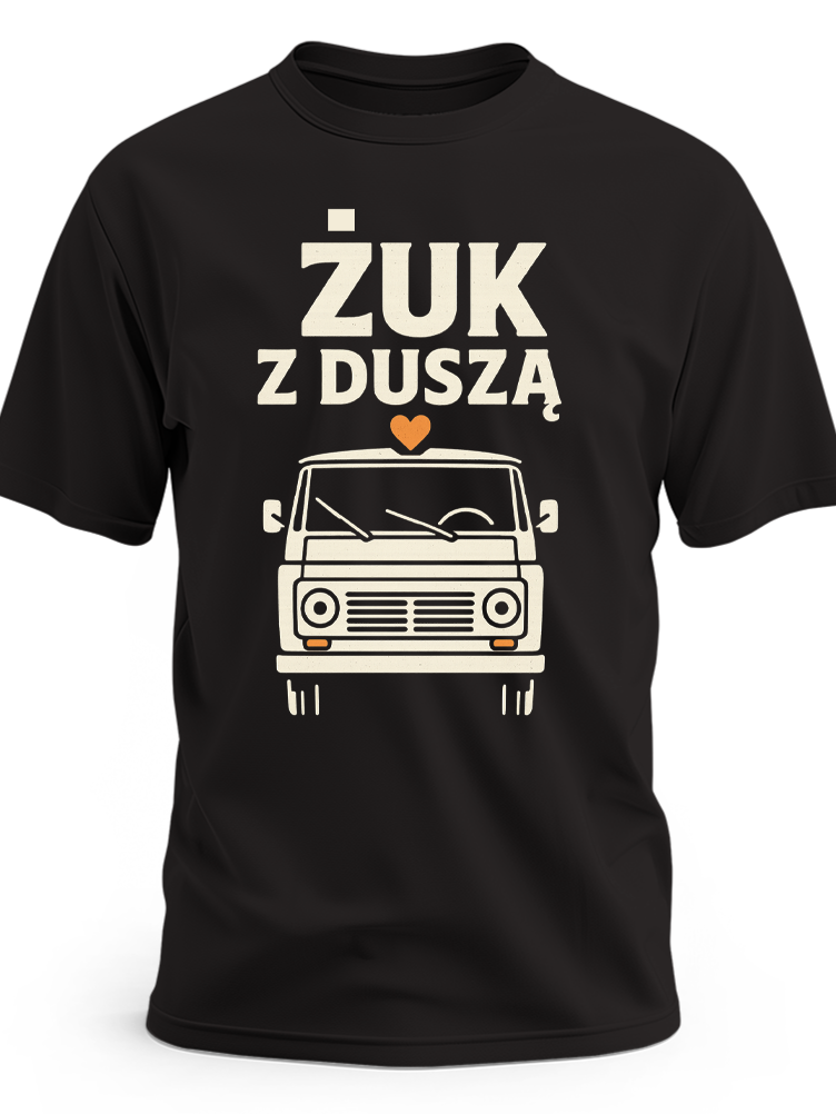 Koszulka z nadrukiem Żuk z duszą klasyczny dostawczak PRL