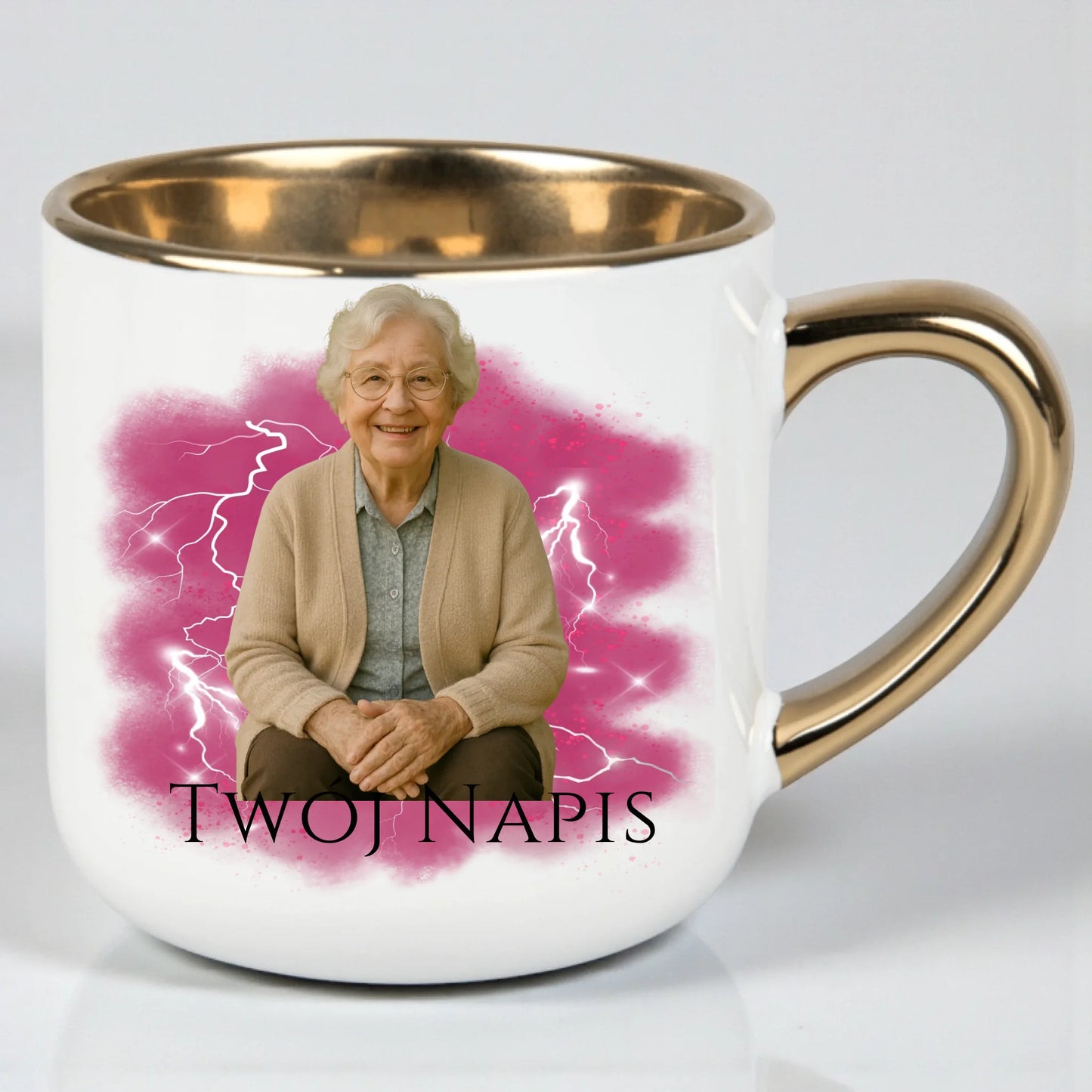 Kubek 400 ml ze zdjęciem dla babci | Personalizowany prezent