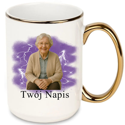 Kubek 440 ml ze zdjęciem dla babci | Personalizowany kubek w różnych kolorach