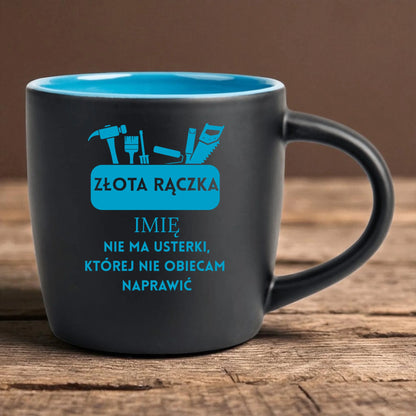 Kubek złotej rączki z grawerem – prezent dla majsterkowicza