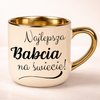 Kubek na dzień babci z napisem najlepsza babcia na świecie