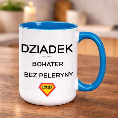 Prezent na dzień dziadka kubek dziadek bohater bez peleryny
