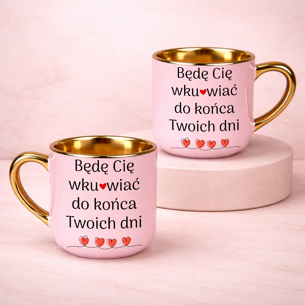 Kubek na prezent Będę Cię wkuwiać do końca twoich dni