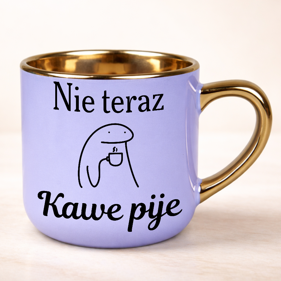 Kubek na prezent nie teraz kawe piję