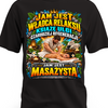 Koszulka dla masażysty – męska koszulka z nadrukiem z motywem zawodu