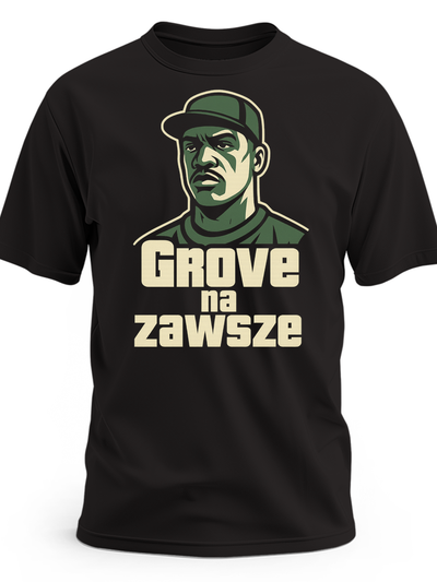 Męska koszulka GTA z nadrukiem Grove na zawsze
