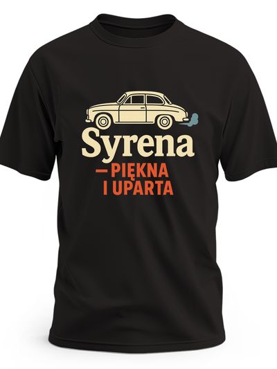 Koszulka z samochodem Syrena 105 dla fana motoryzacji PRL