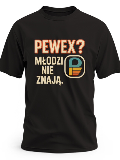Koszulka męska retro z nadrukiem PEWEX? Młodzi nie znają PRL