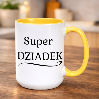 Kubek dla dziadka z napisem super dziadek