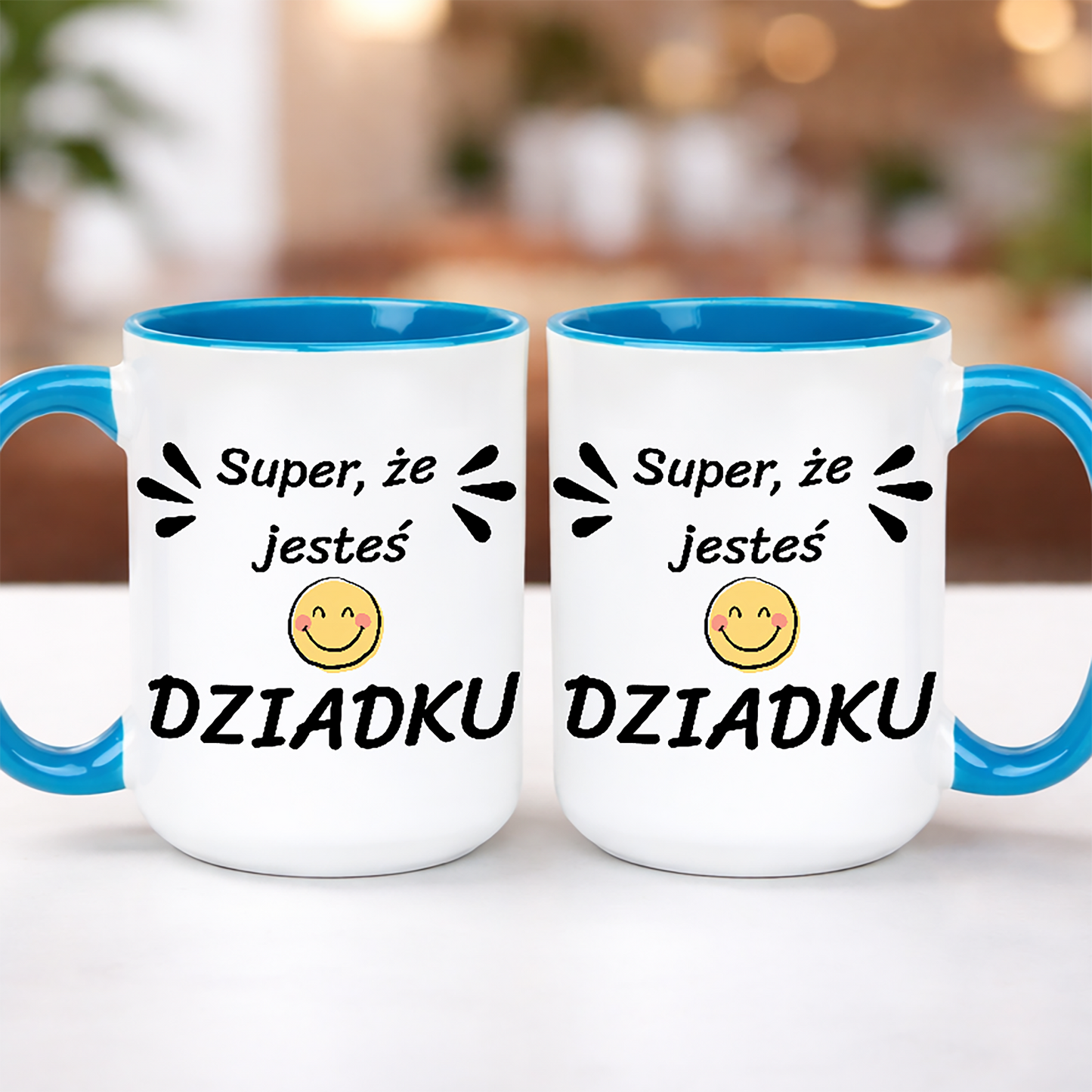 Prezent dla dziadka kubek z napisem super że jesteś