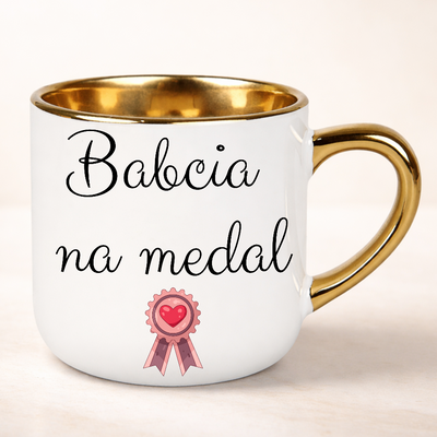 Prezent dla babci kubek babcia na medal