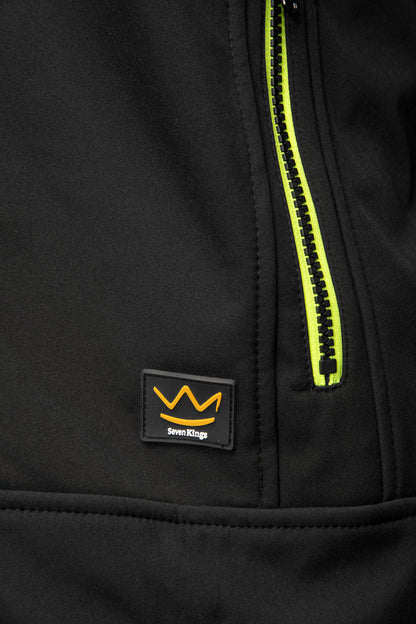 SEVEN_KINGS RIVAL SOFTSHELL RIVAL CZARNY/ŻÓŁTY