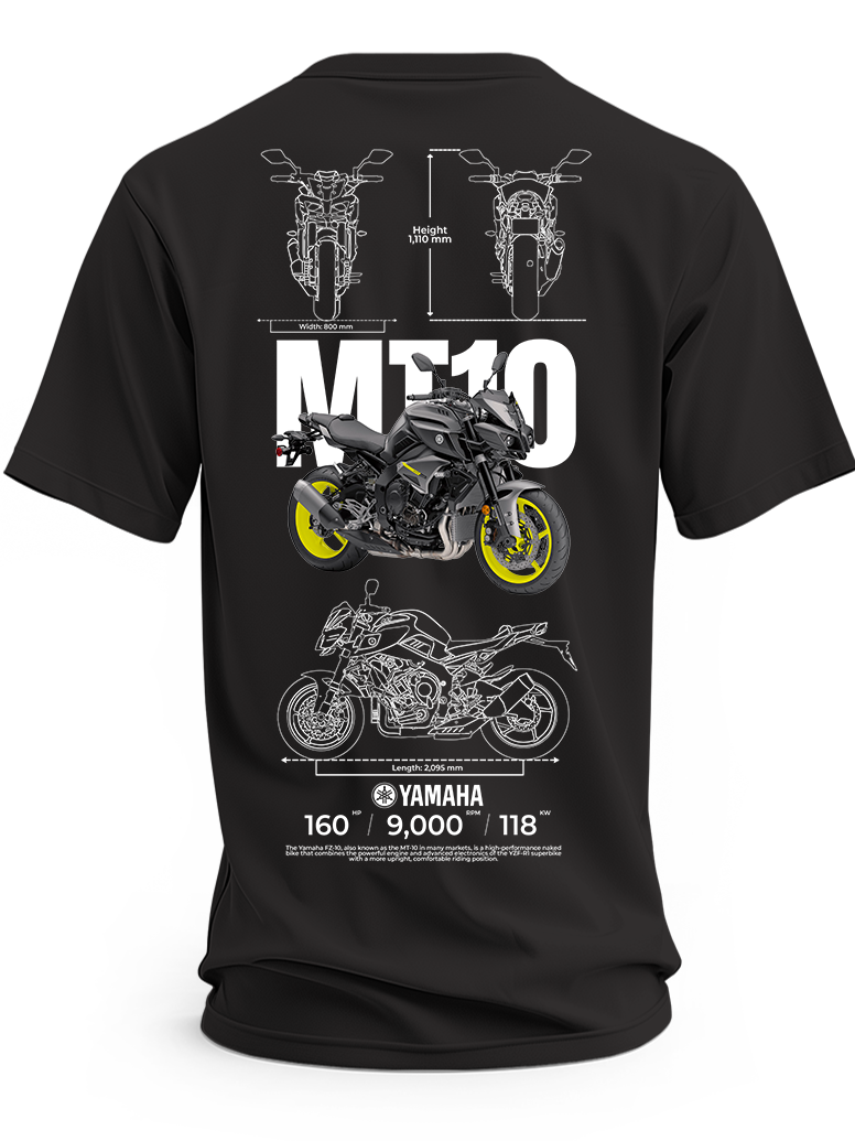Koszulka Yamaha MT-10 z nadrukiem motocykla